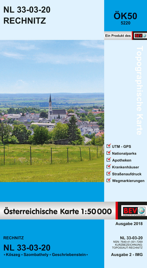 BEV-Karte 5220, Rechnitz 1:50 000 - 