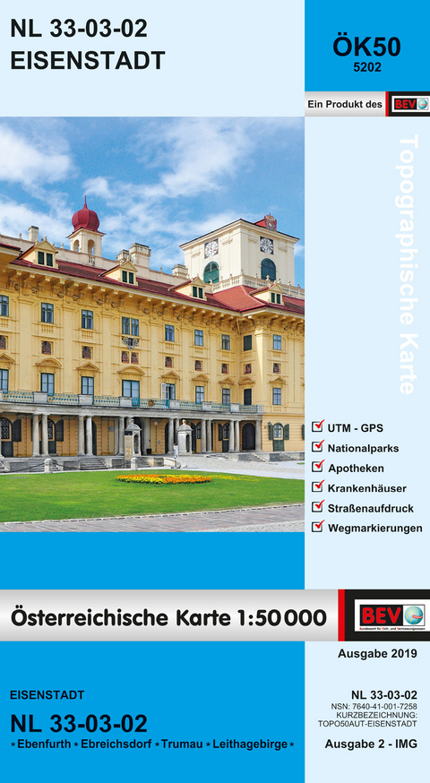 BEV-Karte 5202, Eisenstadt 1:50 000 - 