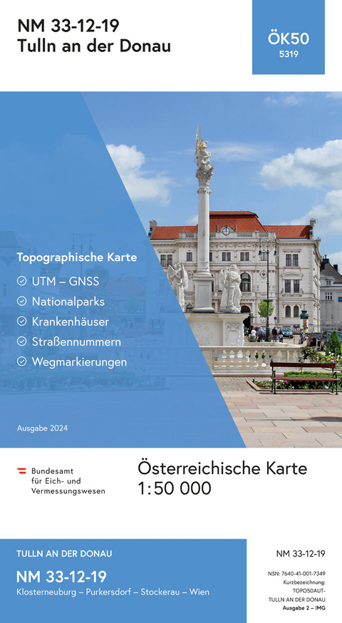 BEV-Karte 5319, Tulln an der Donau 1:50 000 - 