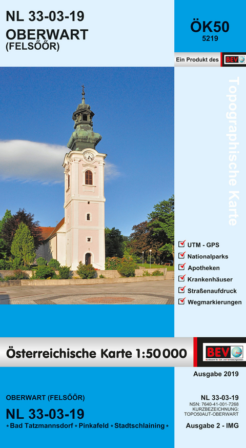 BEV-Karte 5219, Oberwart / Felsőőr 1:50 000 - 