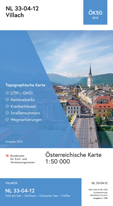 BEV-Karte 3112, Villach 1:50 000 - 