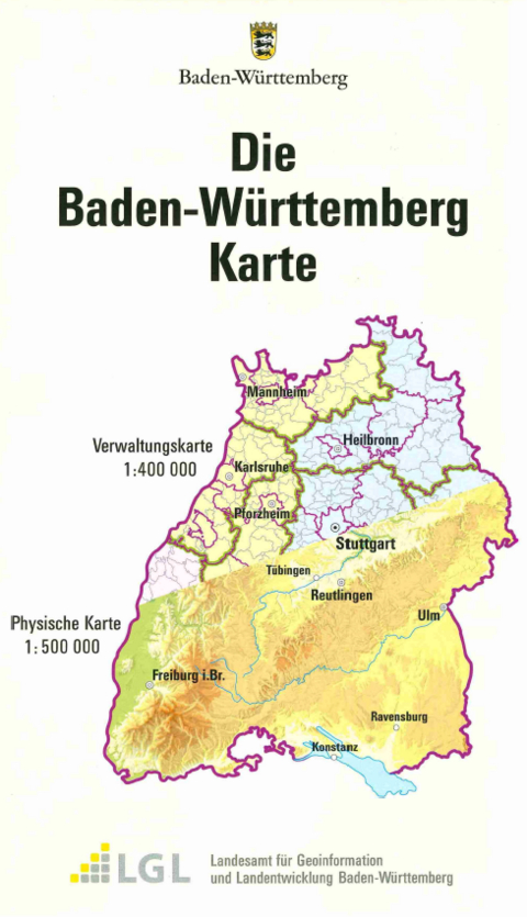 Die Baden-W&uuml;rttemberg Karte