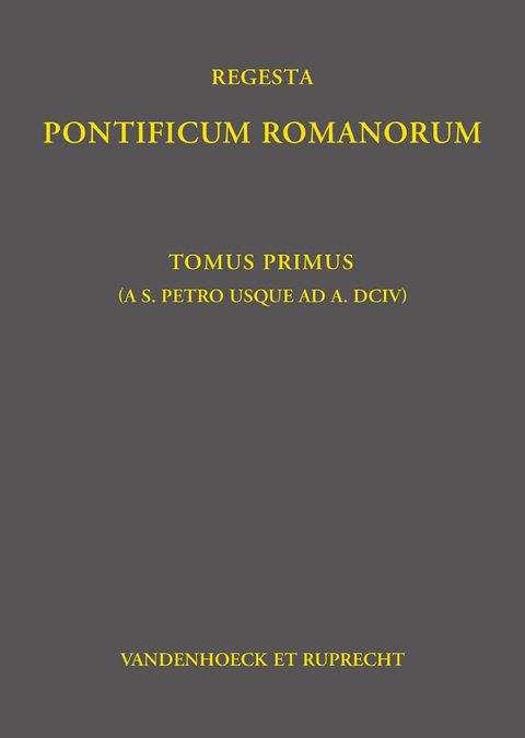 Regesta Pontificum Romanorum - Philipp Jaff&eacute;