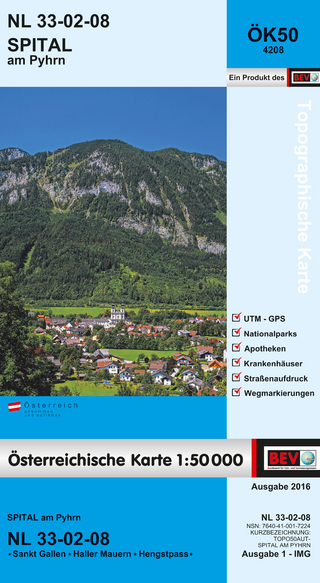 BEV-Karte 4208, Spital am Pyhrn 1:50 000