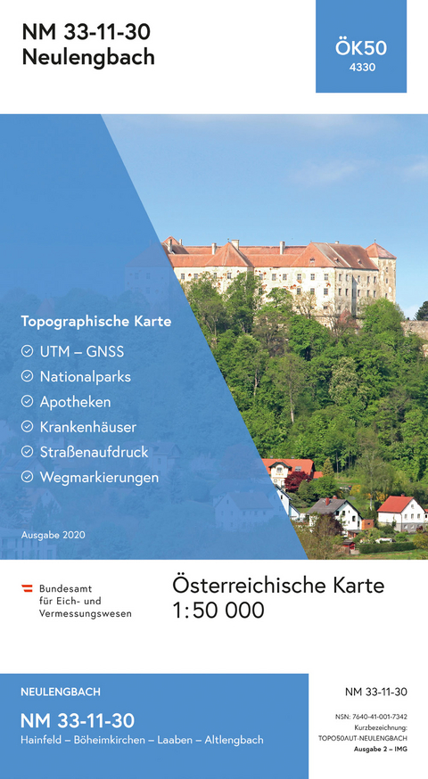 BEV-Karte 4330, Neulengbach 1:50 000 - 