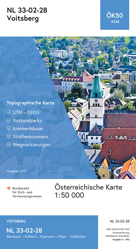 BEV-Karte 4228, Voitsberg 1:50 000 - 