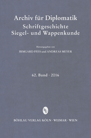 Archiv für Diplomatik, Schriftgeschichte, Siegel- und Wappenkunde
