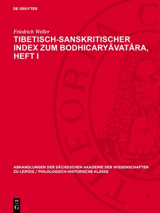 Tibetisch-sanskritischer Index zum Bodhicaryāvatāra, Heft I
