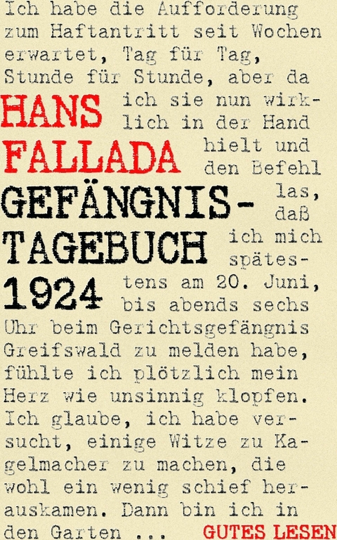 Gef&auml;ngnistagebuch 1924 - Hans Fallada