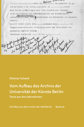 Vom Aufbau des Archivs der Universität der Künste