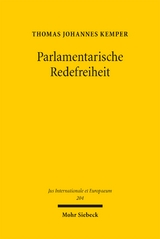 Parlamentarische Redefreiheit - Thomas Johannes Kemper