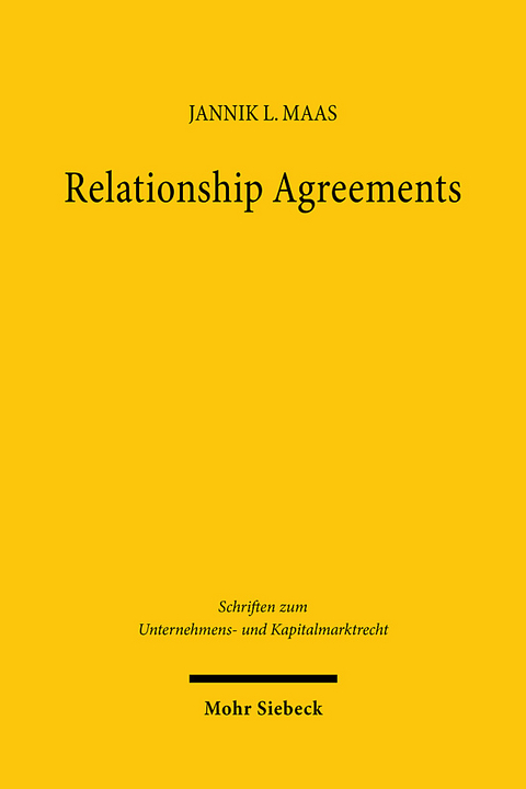 Relationship Agreements - Jannik L. Maas