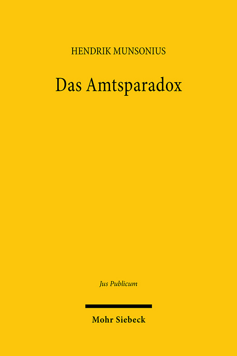 Das Amtsparadox - Hendrik Munsonius