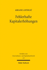 Fehlerhafte Kapitalerhöhungen - Ariane Antolić