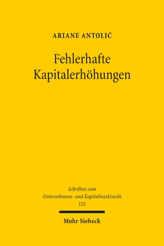 Fehlerhafte Kapitalerhöhungen