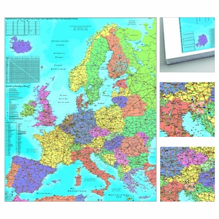 Europa Organisationskarte politisch zum Pinnen auf EasyPrint - Platte