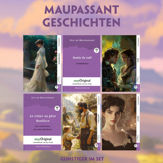 6 Maupassant Geschichten (6 Bücher + Audio-Online)- Frank-Lesemethode - Kommentierte zweisprachige Ausgabe Französisch-Deutsch