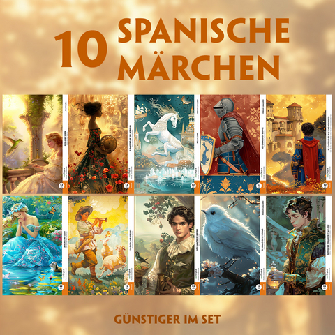 10 Spanische M&auml;rchen (10 B&uuml;cher + Audio-Online)- Frank-Lesemethode - Kommentierte zweisprachige Ausgabe Spanisch-Deutsch -  Cuentos, Fern&aacute;n Caballero, Juan Valera