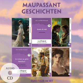 6 Maupassant Geschichten (6 Bücher + Audio-CDs)- Frank-Lesemethode - Kommentierte zweisprachige Ausgabe Französisch-Deutsch