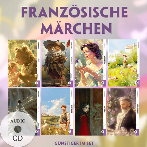 8 Franz&ouml;sische M&auml;rchen (8 B&uuml;cher + Audio-CDs) - Frank-Lesemethode - Kommentierte zweisprachige Ausgabe Franz&ouml;sisch-Deutsch - Alexandre Dumas, Sophie de S&eacute;gur, Charles Perrault