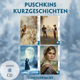 4 Puschkins Kurzgeschichten (4 B&uuml;cher + Audio-CDs) - Frank-Lesemethode - Kommentierte zweisprachige Ausgabe Russisch-Deutsch - Alexander Puschkin