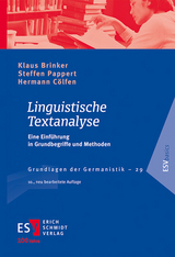 Linguistische Textanalyse - Klaus Brinker, Steffen Pappert, Hermann C&ouml;lfen