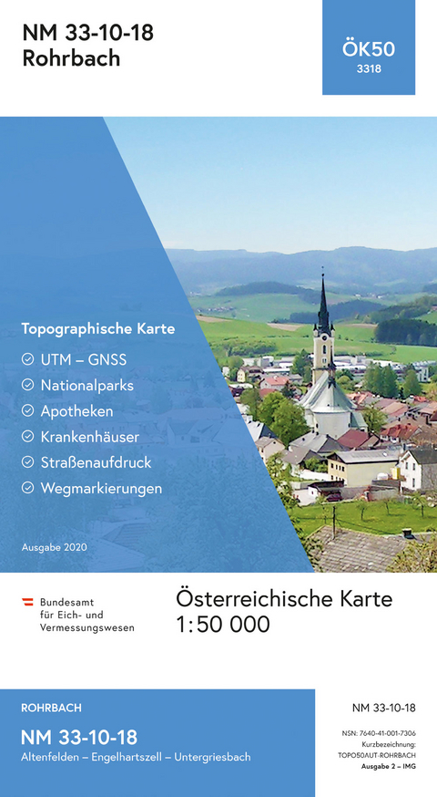 BEV-Karte 3318, Rohrbach 1:50 000 - 