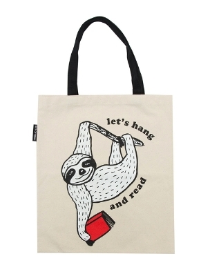 Book Sloth: Let's Hang and Read Tote Bag -  Out of Print
