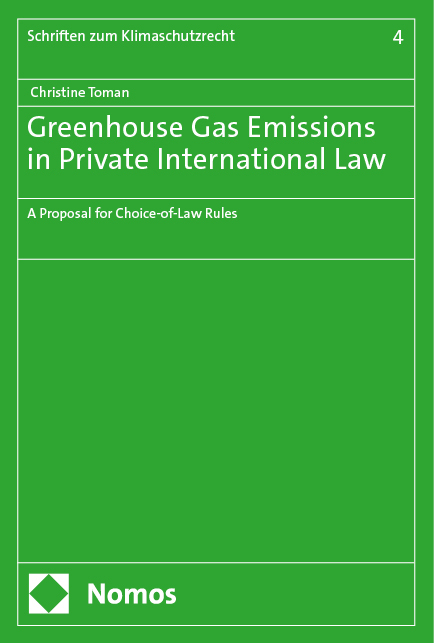 Greenhouse Gas Emissions in Private International Law - Christine Toman