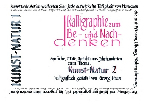 Kalligraphie / Kunst-Natur 2 - Georg Krax