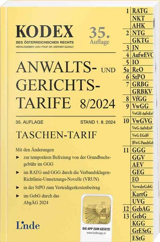 KODEX Anwalts- und Gerichtstarife 8/2024