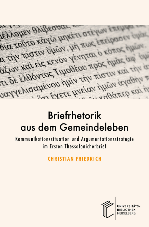 Briefrhetorik aus dem Gemeindeleben - Christian Friedrich