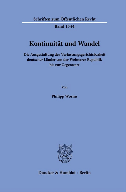 Kontinuit&auml;t und Wandel - Philipp Worms