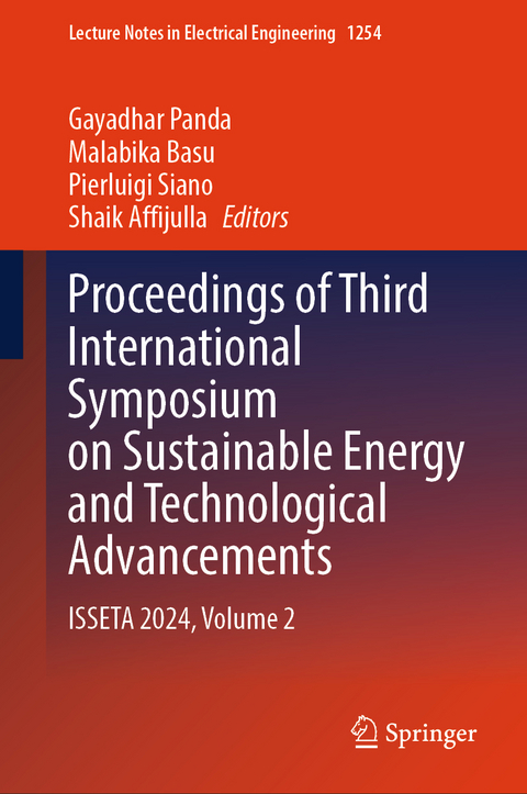 Proceedings of Third International Symposium on Sustainable Energy and Technological Advancements - 