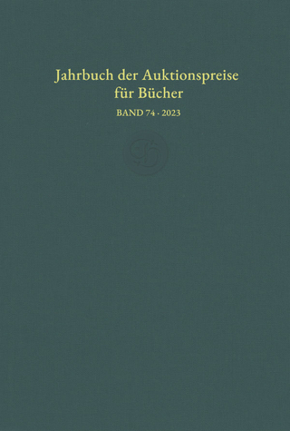 Jahrbuch der Auktionspreise für Bücher, Handschriften und Autographen