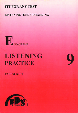 Listening practice 9 Tapescript