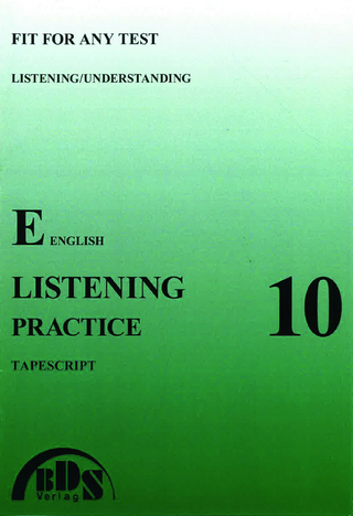 Listening practice 10 Tapescript