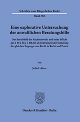 Eine explorative Untersuchung der anwaltlichen Beratungshilfe - Julia Lef&egrave;vre