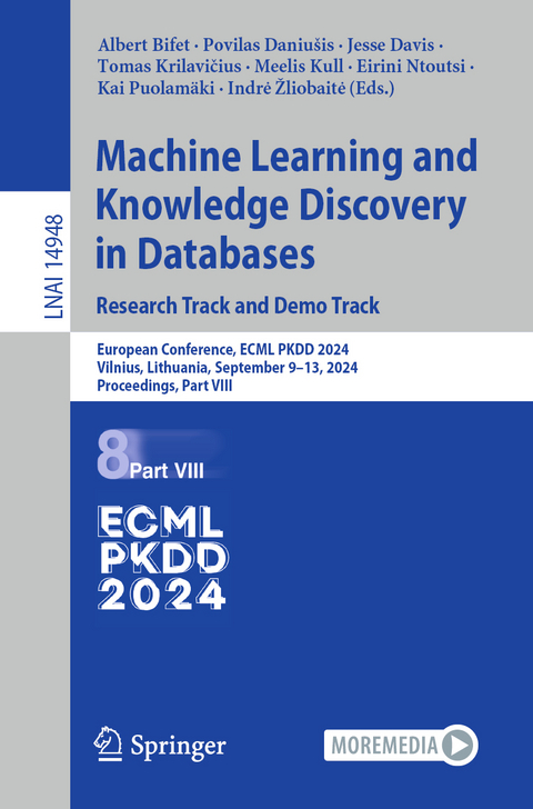 Machine Learning and Knowledge Discovery in Databases. Research Track and Demo Track - 