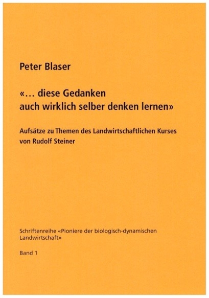 &laquo;... diese Gedanken auch wirklich selber denken lernen&raquo; - Peter Blaser