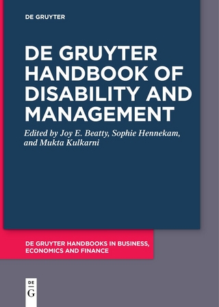 De Gruyter Handbook of Disability and Management