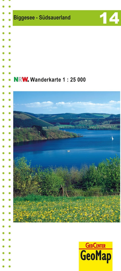 Biggesee - S&uuml;dsauerland Blatt 14, topographische Wanderkarte NRW