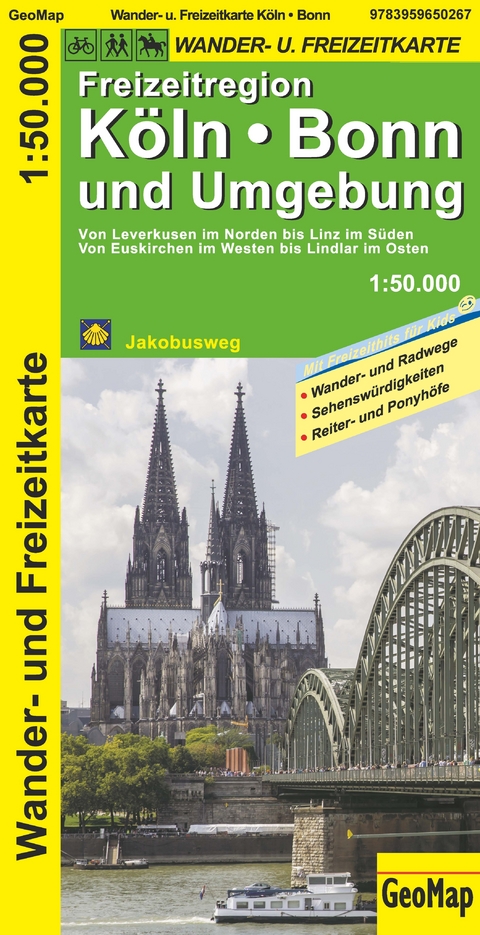K&ouml;ln, Bonn und Umgebung - Wander- und Freizeitkarte