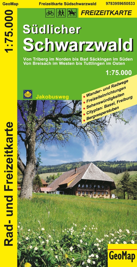 S&uuml;dlicher Schwarzwald - Rad- und Freizeitkarte