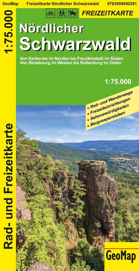N&ouml;rdlicher Schwarzwald - Wanderkarte