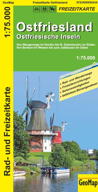 Ostfriesland Ostfriesische Inseln 1:75.000 Rad- und Freizeitkarte