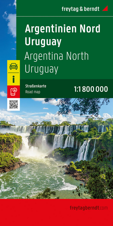Argentinien Nord - Uruguay, Stra&szlig;enkarte 1:1.800.000, freytag & berndt