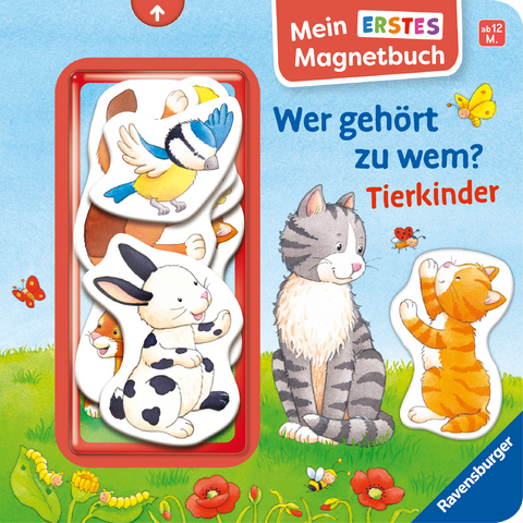 Mein erstes Magnetbuch - Wer geh&ouml;rt zu wem? Tierkinder - Sandra Grimm