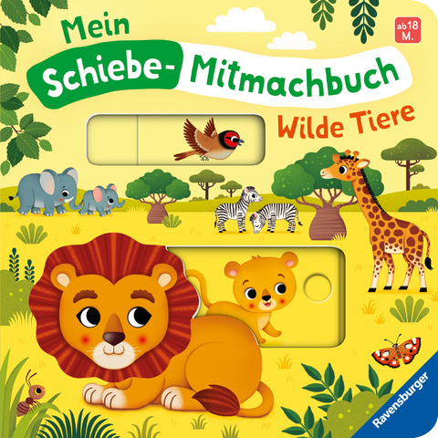 Mein Schiebe-Mitmachbuch - Wilde Tiere - Bernd Penners