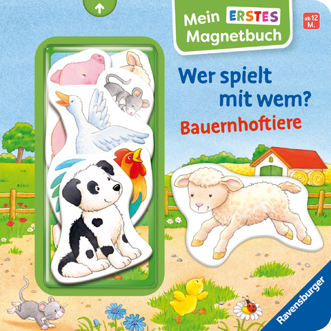 Mein erstes Magnetbuch - Wer spielt mit wem? Bauernhoftiere - Sandra Grimm
